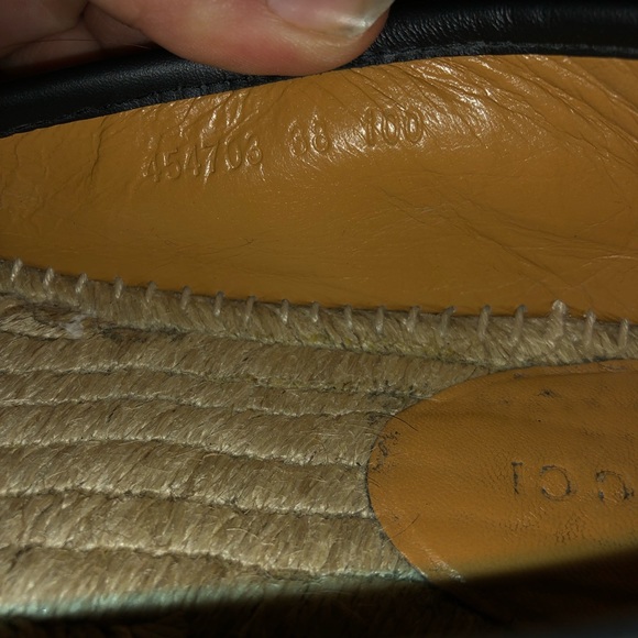 Gucci GG black leather espadrille - Picture 7 of 8